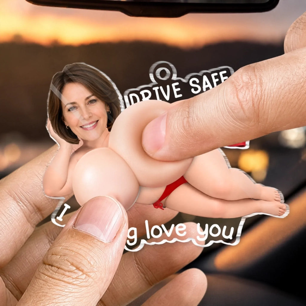 Custom Photo Squishy Acrylic Car Ornament - Personalized Anniversary Wedding Gifts For Husband And Wife, Him And Her - For My Favorite Driver