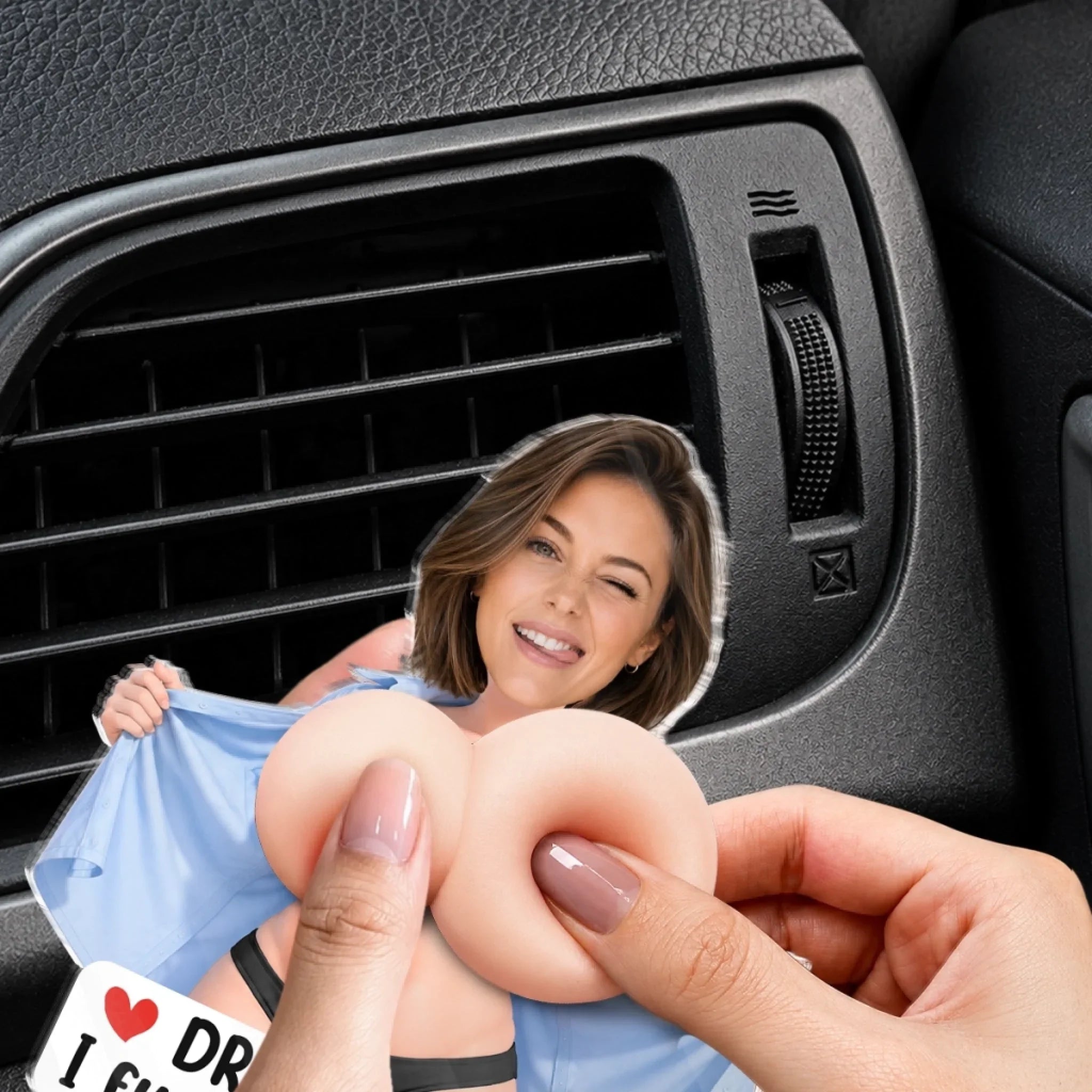 Custom Photo Squishy Acrylic Car Vent Clip - Personalized Anniversary Wedding Gifts For Husband And Wife, Him And Her - Drive Safe. Be Careful Out There