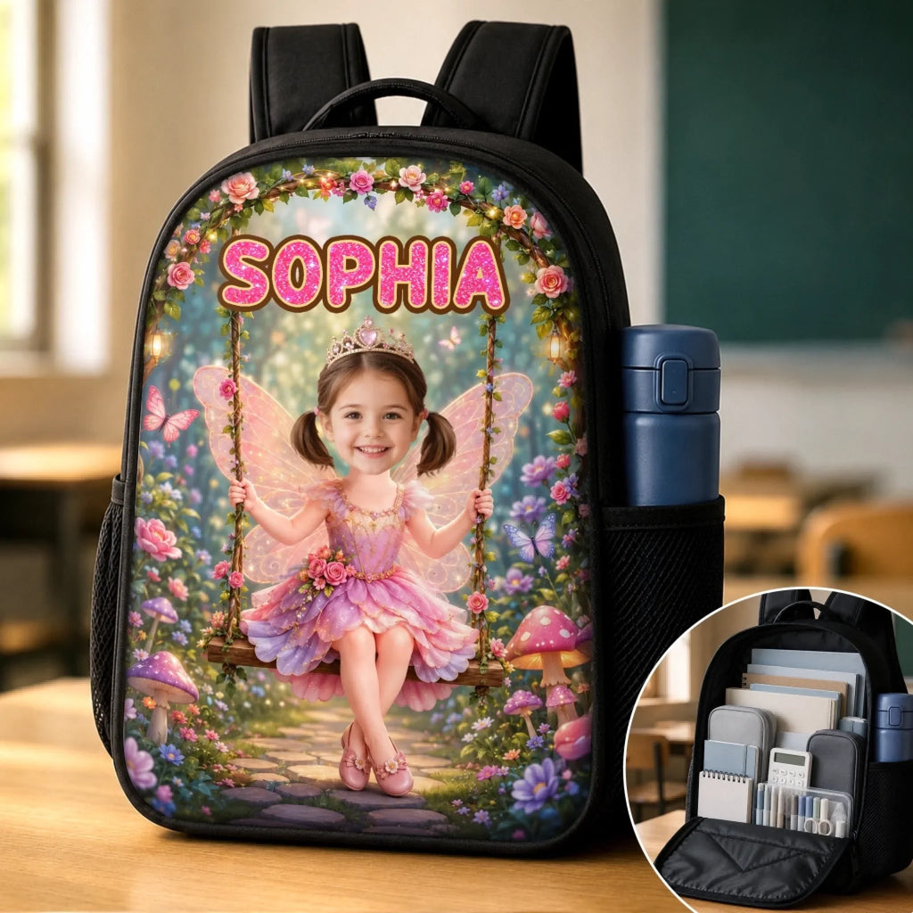 Custom Photo Kids Front Printed Backpack - Personalized Back To School Gifts For Kids - Every Day Is A Fairytale