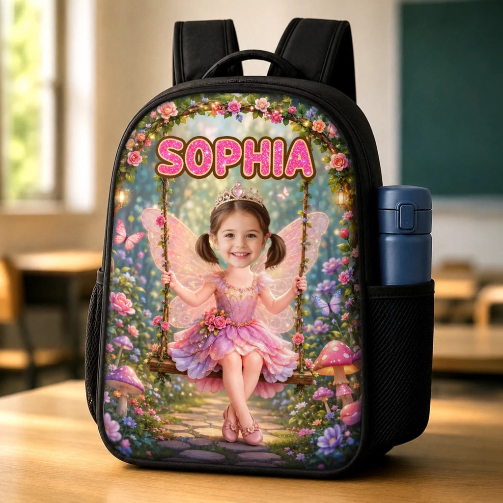 Custom Photo Kids Front Printed Backpack - Personalized Back To School Gifts For Kids - Every Day Is A Fairytale