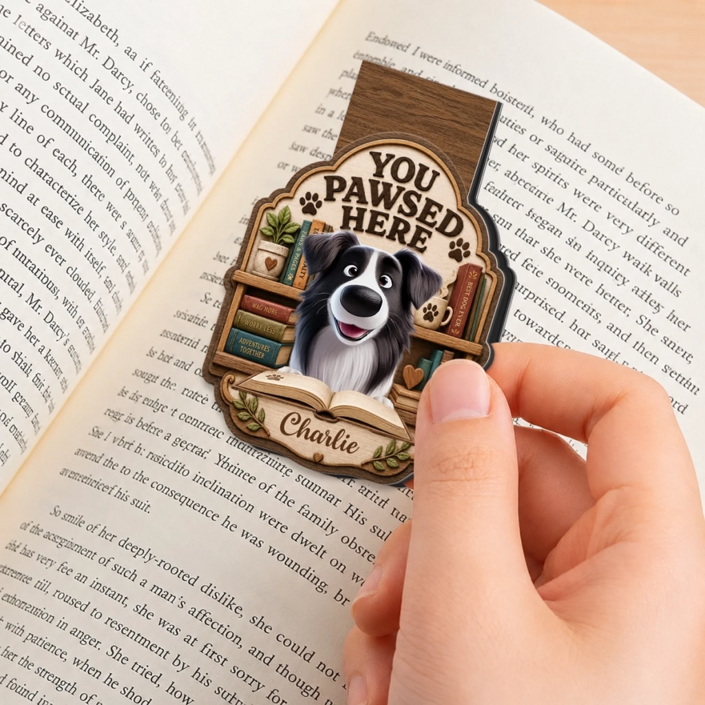 Custom Shaped Magnetic Bookmark - Personalized  Bookish Gifts For  Book Lovers, Bookworms, Dog Dad And Mom, Cat Owners - Life Is Better With Pets