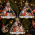 Custom Photo Acrylic Ornament - Personalized America 250th Anniversary Christmas Gifts For Mom, Dad, Brother, Sister - Together For The Holidays