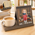 Custom Wooden Book Holder - Personalized Bookish Gifts For Book Lovers, Bookworms, Readers - Reading Feels Like Home