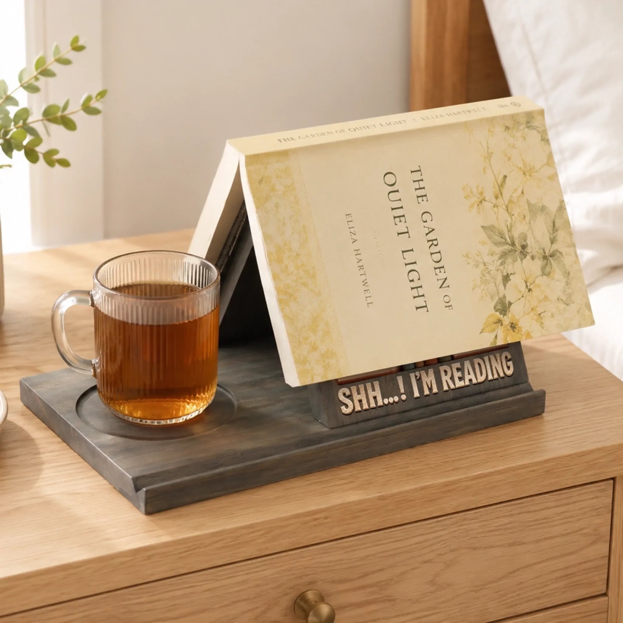 Custom Wooden Book Holder - Personalized Bookish Gifts For Book Lovers, Bookworms, Readers - Stories Stay Forever