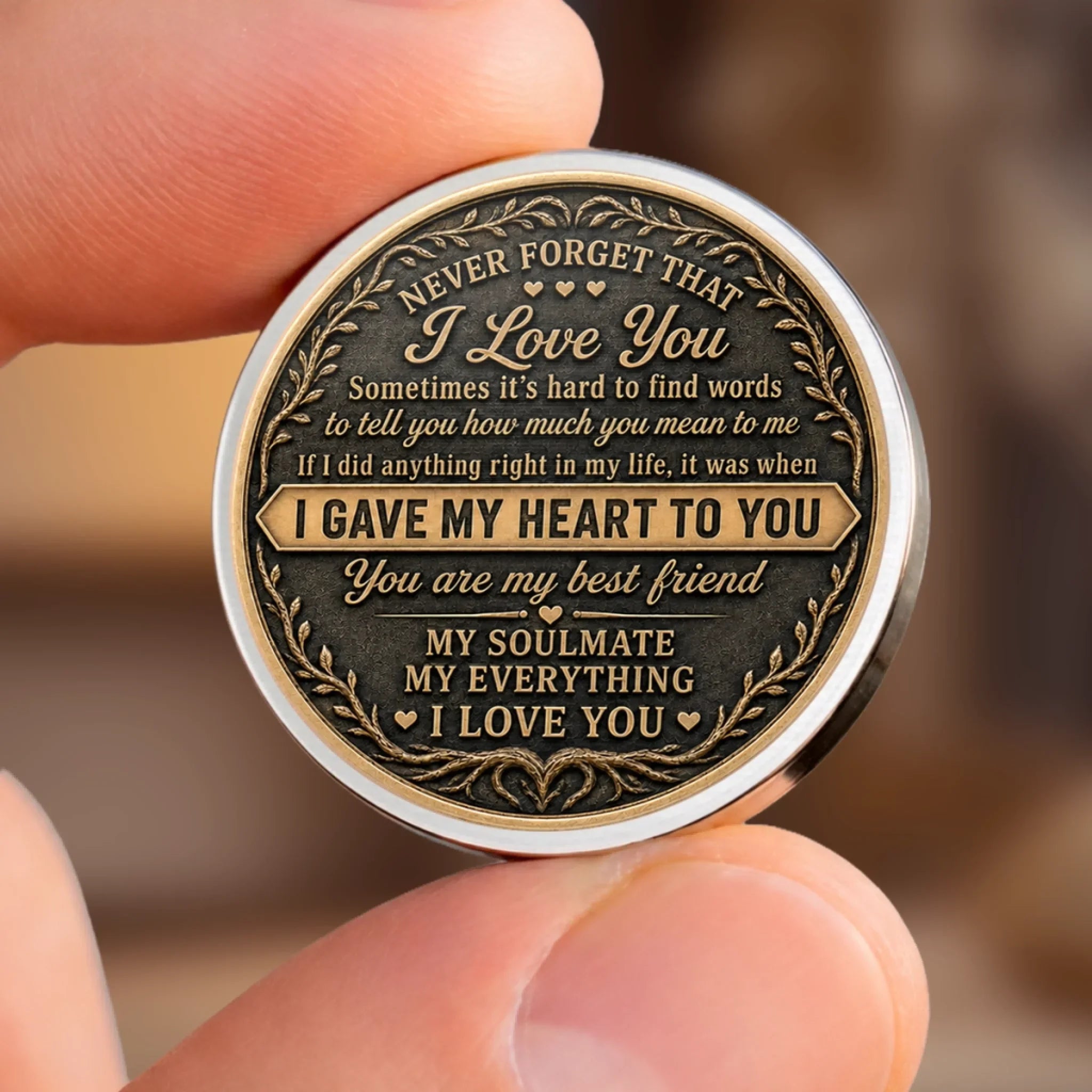Custom Pocket Hug - Personalized Anniversary Wedding Gifts For Husband And Wife, Him And Her - I Gave My Heart To You