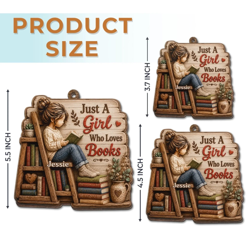 Custom Wood Ornament - Personalized Christmas  Bookish Gifts For Book Lovers, Bookworms, Readers - Living Between The Pages