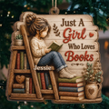 Custom Wood Ornament - Personalized Christmas  Bookish Gifts For Book Lovers, Bookworms, Readers - Living Between The Pages
