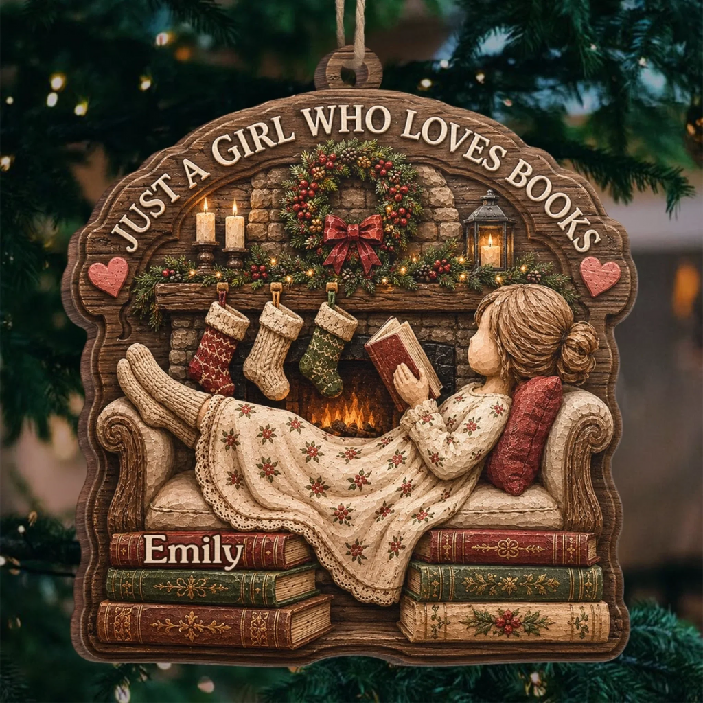 Custom Wood Ornament - Personalized Christmas  Bookish Gifts For Book Lovers, Bookworms, Readers - My Weekend Is Fully Booked