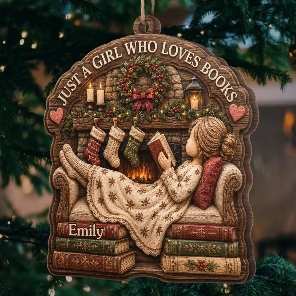 Custom Wood Ornament - Personalized Christmas  Bookish Gifts For Book Lovers, Bookworms, Readers - My Weekend Is Fully Booked
