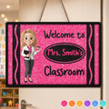 Custom Classroom Decor Wood Sign - Personalized Back To School Gifts For Teachers - My Happy Learning Place