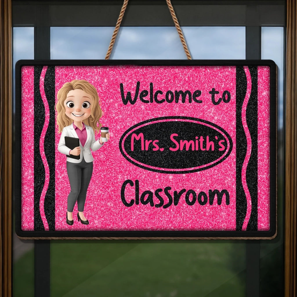 Custom Classroom Decor Wood Sign - Personalized Back To School Gifts For Teachers - My Happy Learning Place