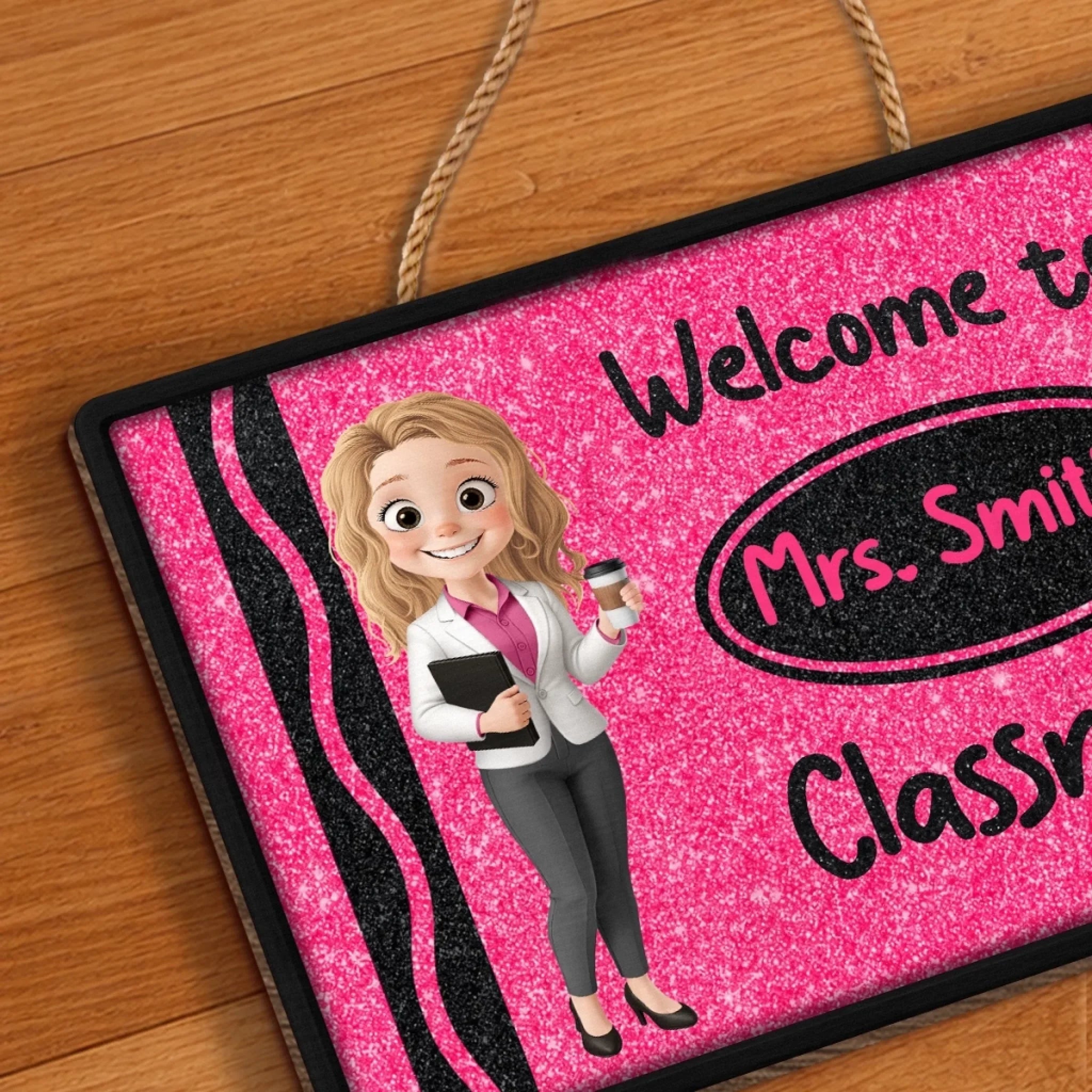 Custom Classroom Decor Wood Sign - Personalized Back To School Gifts For Teachers - My Happy Learning Place