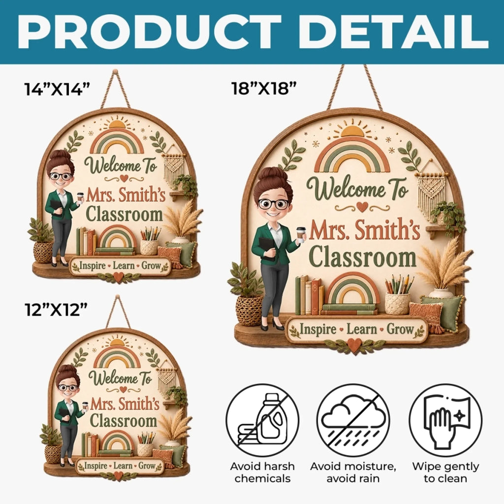 Custom Classroom Decor Wood Sign - Personalized Back To School Gifts For Teachers - Little Moments, Big Impact