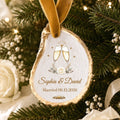 Custom First Christmas Oyster-Shaped Ornament - Personalized Anniversary Christmas Wedding Gifts For Husband And Wife, Him And Her - Sweetest Christmas With You
