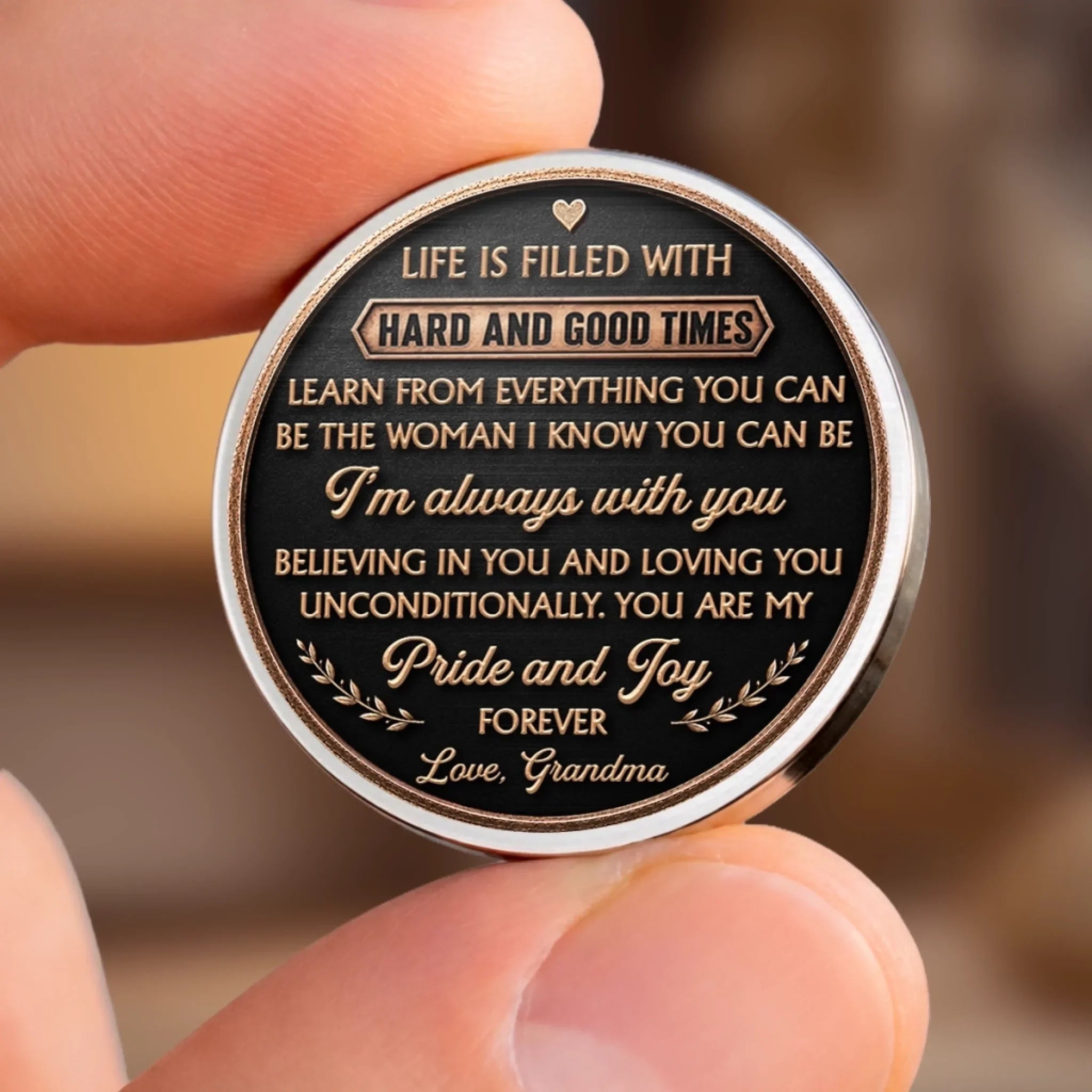 Custom Pocket Hug - Personalized Birthday Gifts For Granddaughter - Watching You Bloom
