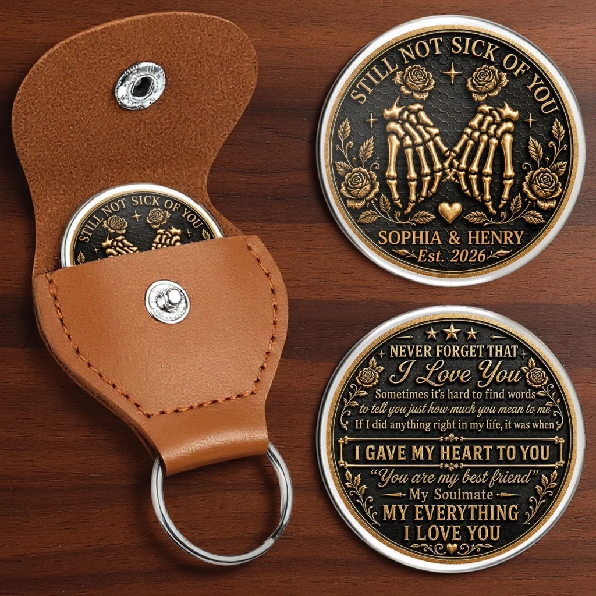 Custom Skeleton Pocket Hug - Personalized Anniversary Wedding Gifts For Husband And Wife, Him And Her - Eternally By Your Side