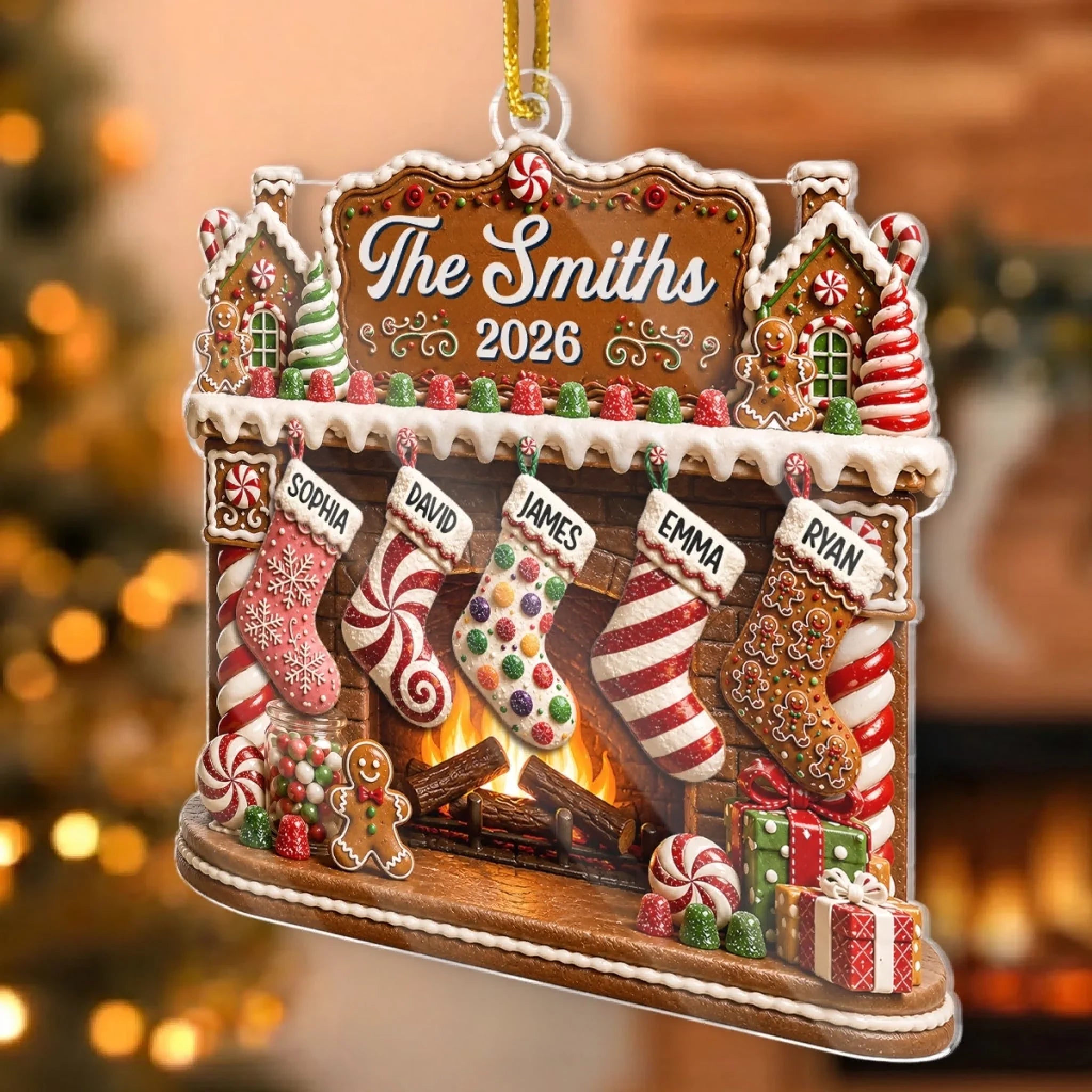 Custom Acrylic Ornament - Personalized Christmas Birthday Gifts For Mom, Dad, Brother, Sister - Christmas Feels Like Home