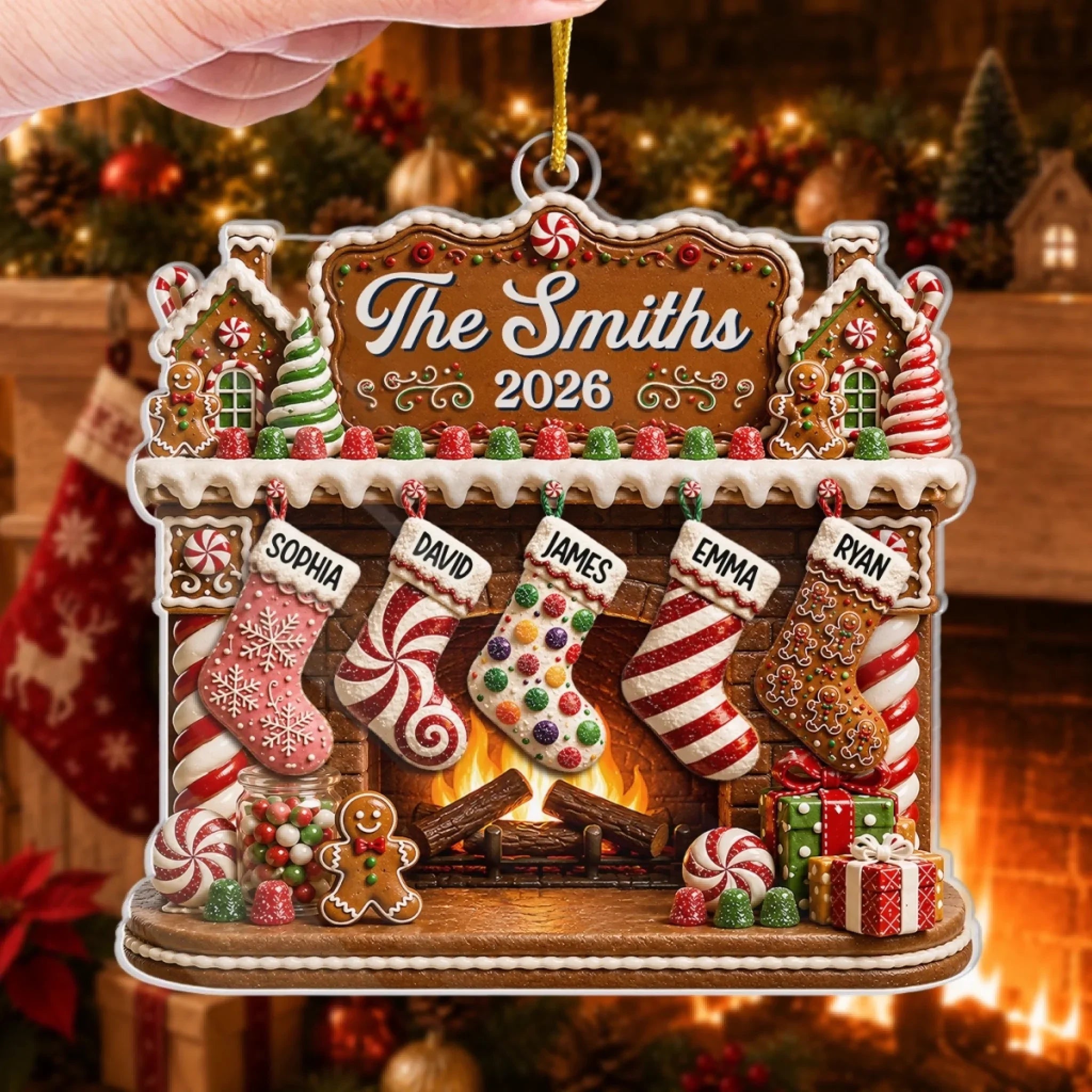 Custom Acrylic Ornament - Personalized Christmas Birthday Gifts For Mom, Dad, Brother, Sister - Christmas Feels Like Home