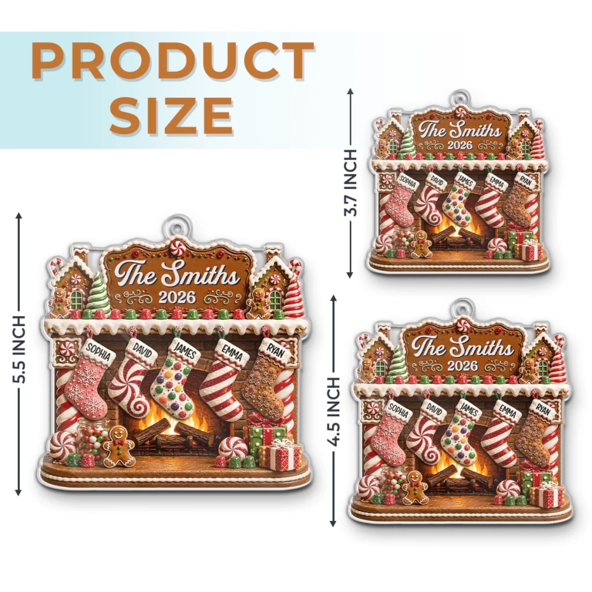 Custom Acrylic Ornament - Personalized Christmas Birthday Gifts For Mom, Dad, Brother, Sister - Christmas Feels Like Home