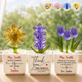 Custom Glass Everlasting Flowers - Personalized Teacher Appreciation, Back To School Gifts For Teachers - Thank You For Helping Me Bloom