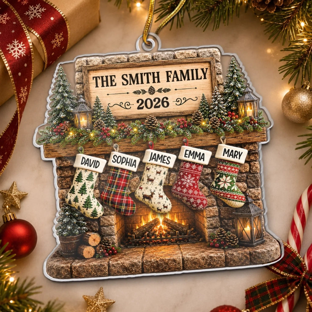 Custom Acrylic Ornament - Personalized Christmas Birthday Gifts For Mom, Dad, Brother, Sister - Together For Christmas
