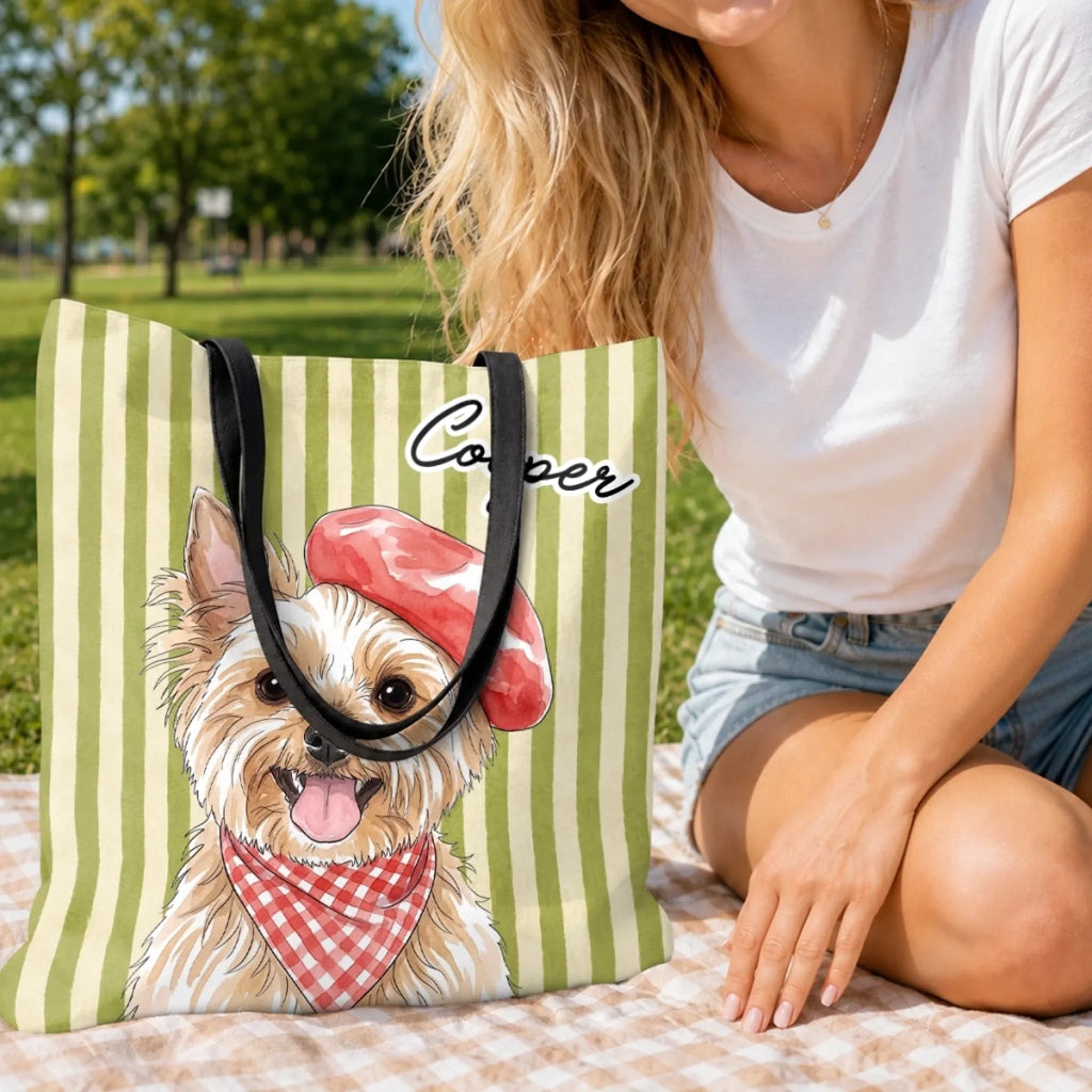 Custom Photo All-Over Print Tote Bag - Personalized Birthday Gifts For Dog Cat Lovers, Dog Dad And Mom, Cat Owners - Fur Baby Daily Walks