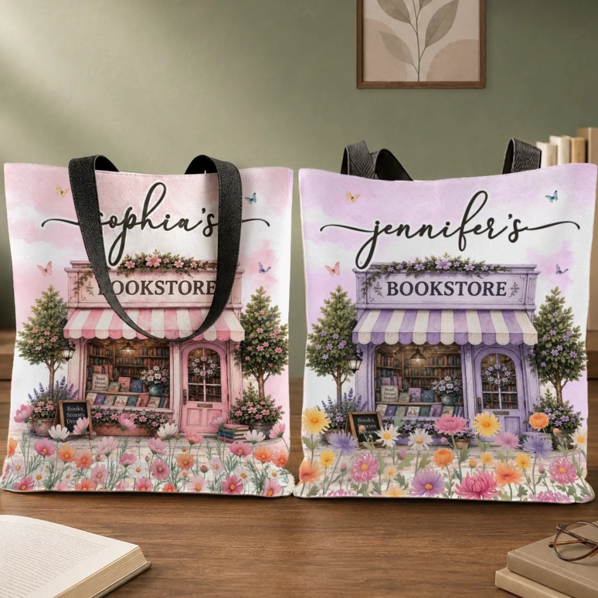 Custom All-Over Print Tote Bag - Personalized Bookish Gifts For Book Lovers, Bookworms, Readers - Every Page Holds Magic