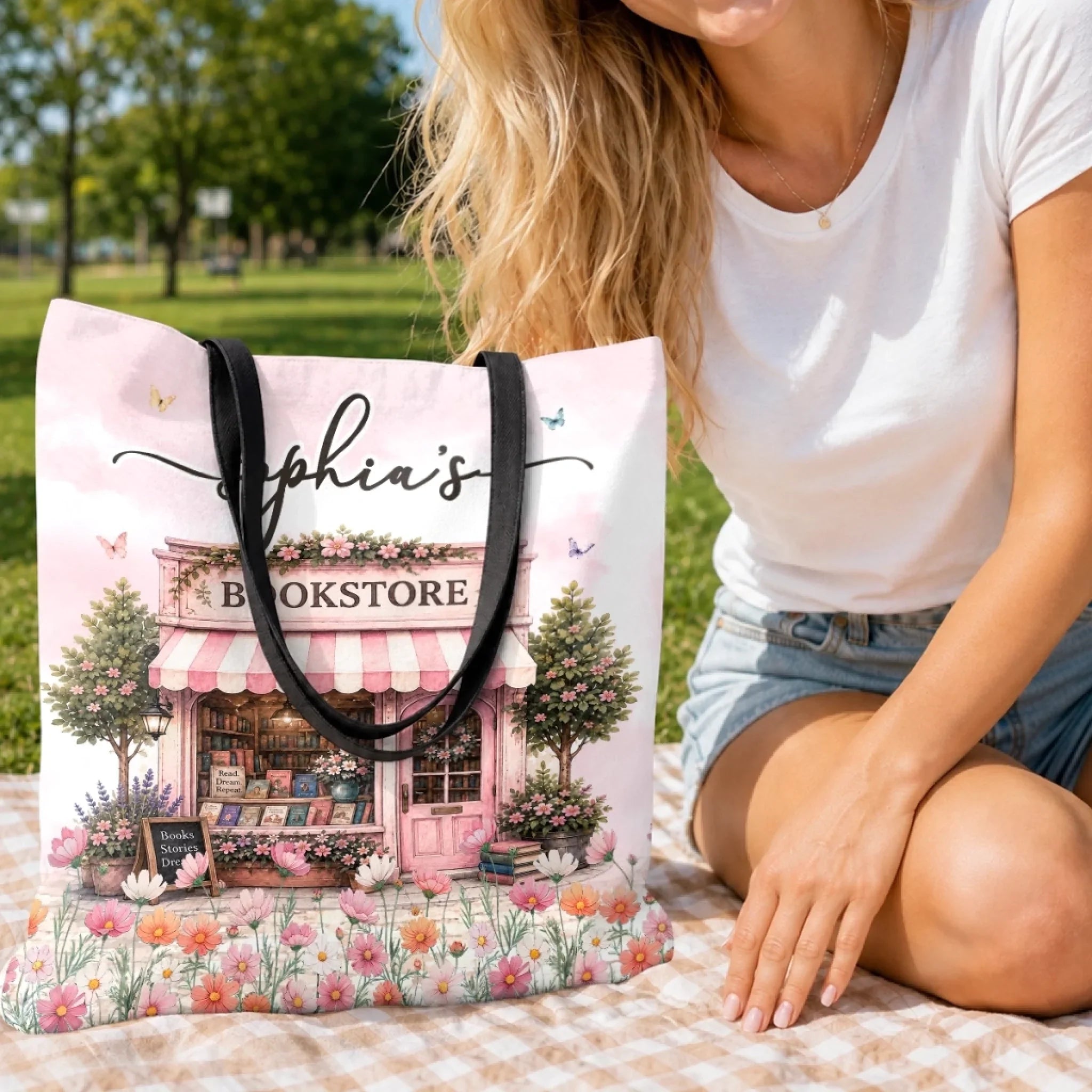 Custom All-Over Print Tote Bag - Personalized Bookish Gifts For Book Lovers, Bookworms, Readers - Every Page Holds Magic