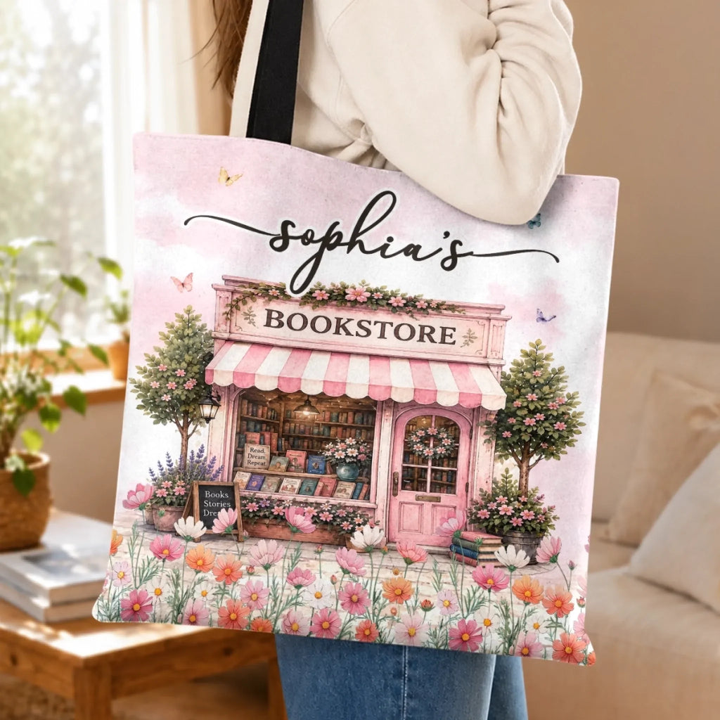 Custom All-Over Print Tote Bag - Personalized Bookish Gifts For Book Lovers, Bookworms, Readers - Every Page Holds Magic