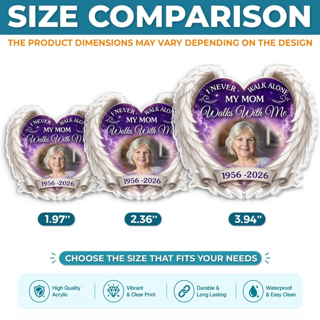 Custom Photo Acrylic Badge Reel - Personalized  Memorial Sympathy Gifts For Loss Of Mom, Dad - Until We Meet Again In Heaven