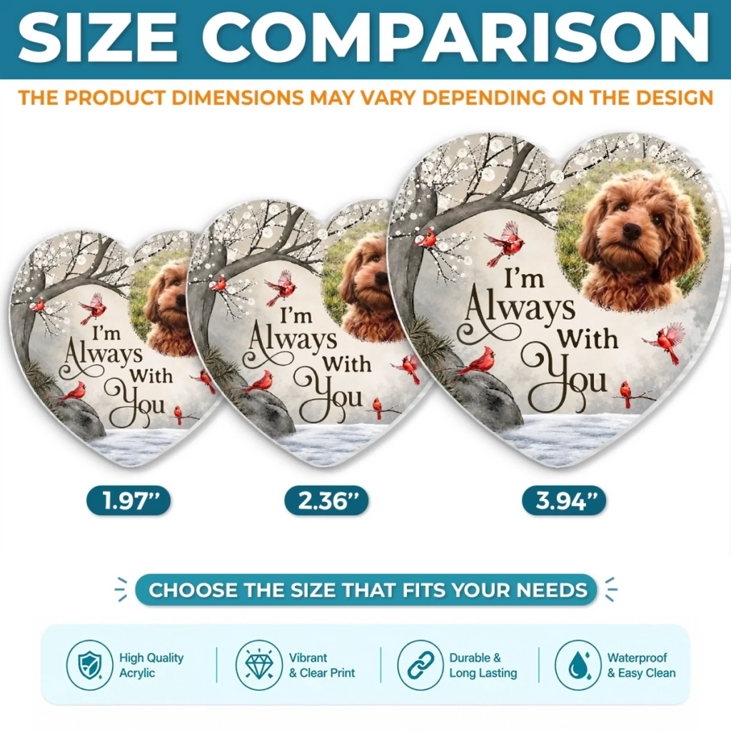 Custom Photo Acrylic Badge Reel - Personalized Pet Memorial Sympathy Gifts For Dogs, Cats - Love Lives On In Every Memory