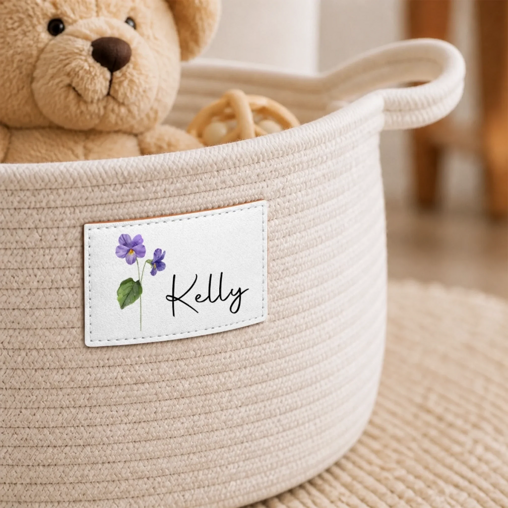 Custom Woven Rope Basket - Personalized Birthday Gifts For Wife, Daughter, Besties, Sisters, Granddaughter, Grandma, Mom, Yourself - Bloom In Your Own Way
