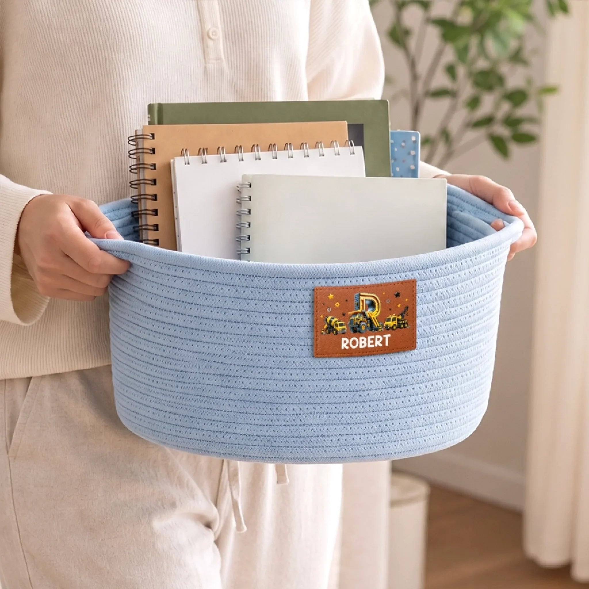 Custom Woven Rope Basket - Personalized Birthday Gifts For Kids - Little Dreams Big Smiles