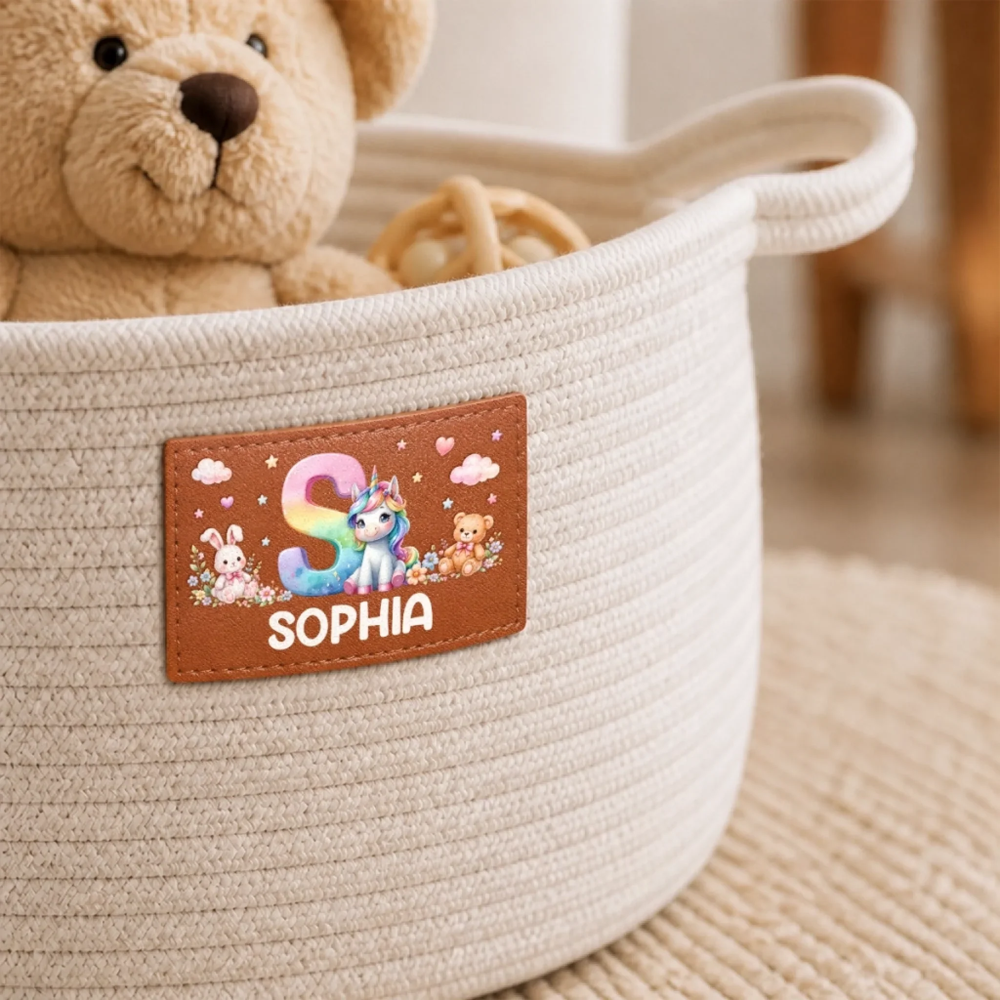 Custom Woven Rope Basket - Personalized Birthday Gifts For Kids - Little Dreams Big Smiles