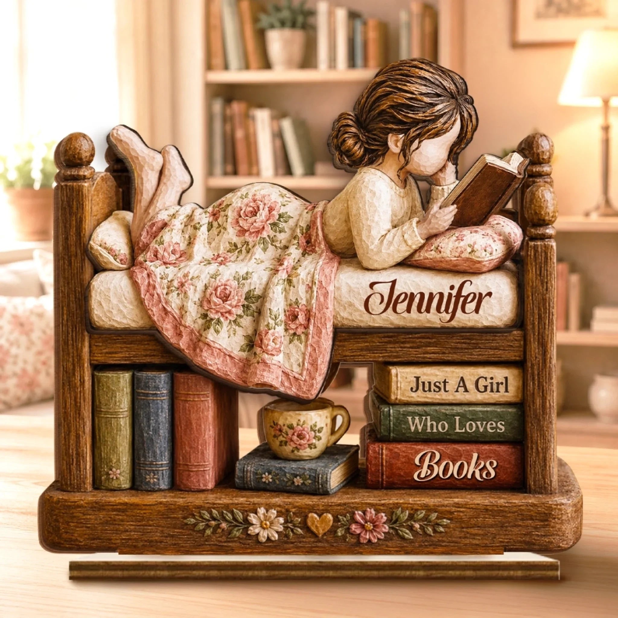 Custom 2-Layered Wooden Plaque - Personalized Bookish Gifts For Book Lovers, Bookworms, Readers - One More Story Awaits
