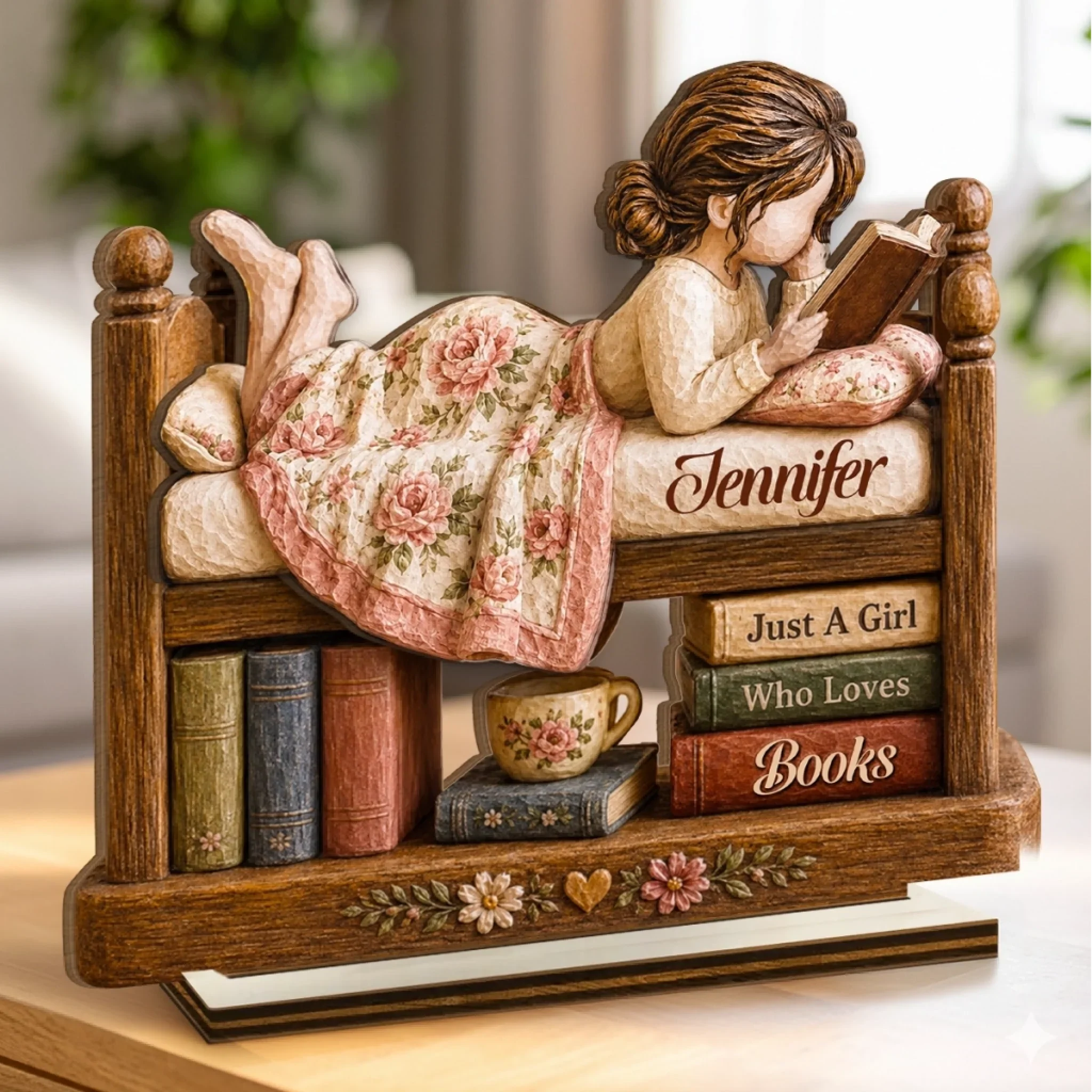 Custom 2-Layered Wooden Plaque - Personalized Bookish Gifts For Book Lovers, Bookworms, Readers - One More Story Awaits