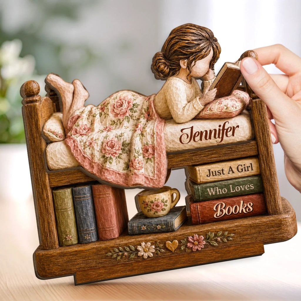 Custom 2-Layered Wooden Plaque - Personalized Bookish Gifts For Book Lovers, Bookworms, Readers - One More Story Awaits