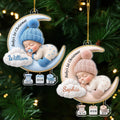 Custom First Christmas Acrylic Ornament - Personalized Baby Shower, Gender Reveal Gifts For New Moms, New Dads, New Parents - Sweet Dreams Little Angel