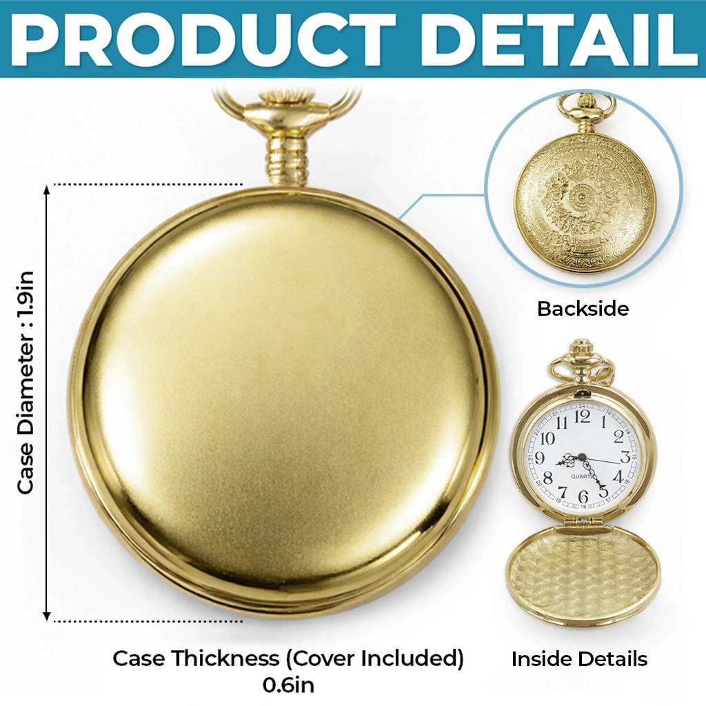 Custom Pocket Watch - Personalized Birthday Gifts For Son - My Hero And My Pride
