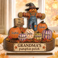 Custom Pumpkin 2-Layered Wooden Plaque - Personalized Birthday Gifts For Mom, Grandma - Making Sweet Fall Memories