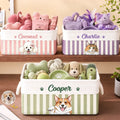 Custom Photo Storage Basket - Personalized  Birthday Gifts For Dog Cat Lovers, Dog Dad And Mom, Cat Owners - Spoiled Pet Lives Here