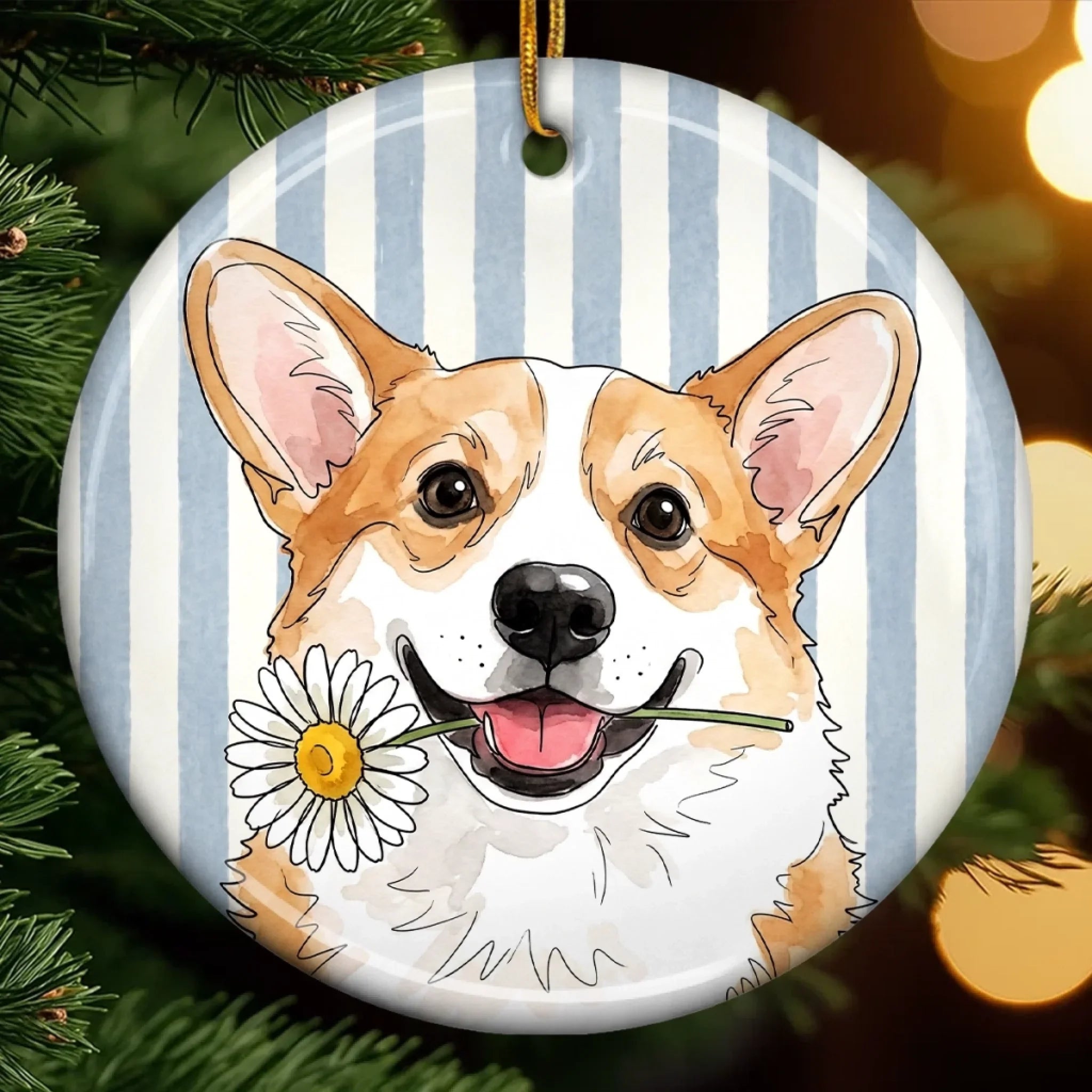 Custom Photo Ceramic Ornament - Personalized Birthday Gifts For Dog Cat Lovers, Dog Dad And Mom, Cat Owners - Merry Christmas My Cute Friend