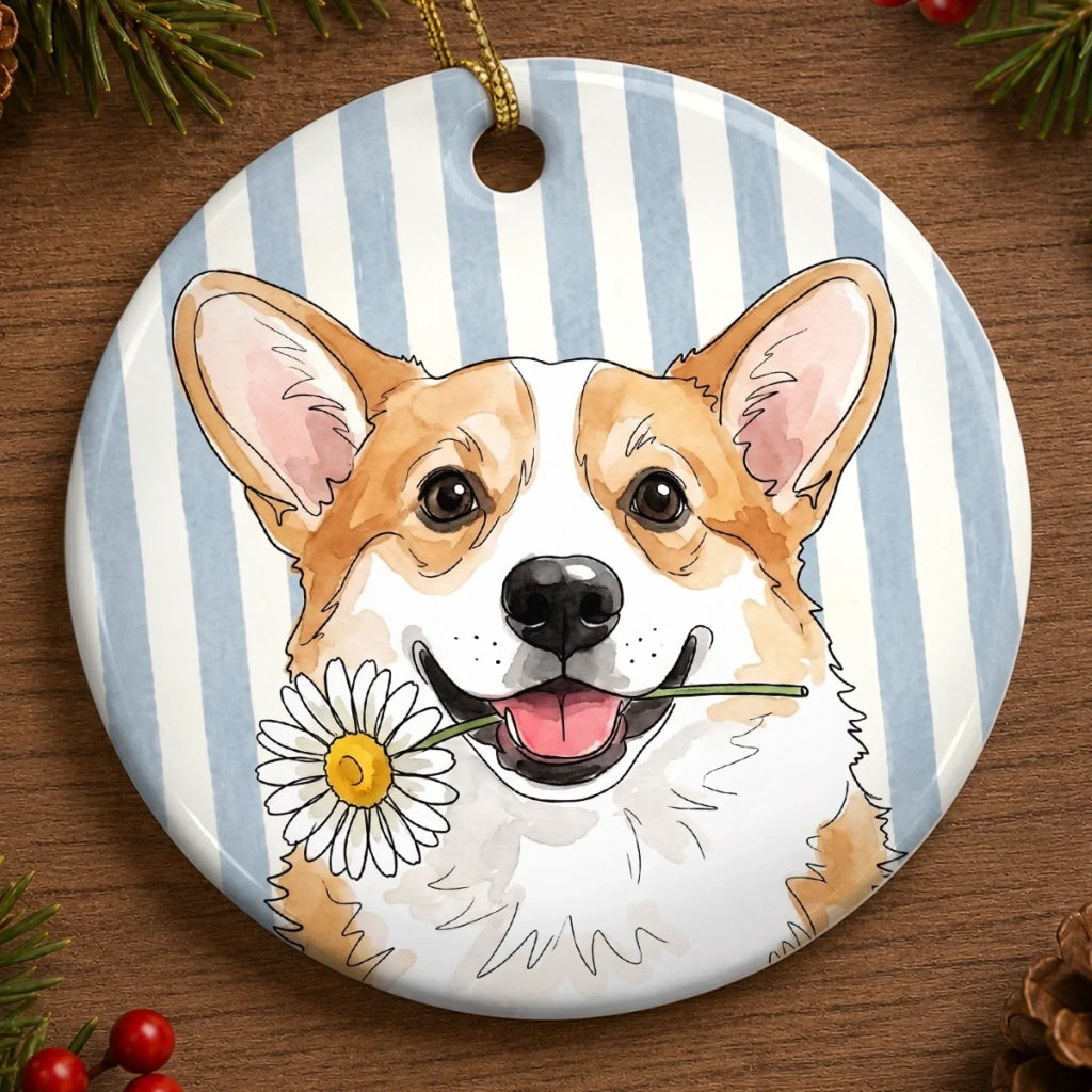 Custom Photo Ceramic Ornament - Personalized Birthday Gifts For Dog Cat Lovers, Dog Dad And Mom, Cat Owners - Merry Christmas My Cute Friend