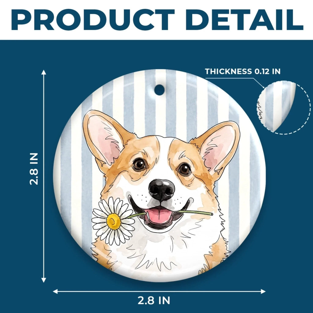 Custom Photo Ceramic Ornament - Personalized Birthday Gifts For Dog Cat Lovers, Dog Dad And Mom, Cat Owners - Merry Christmas My Cute Friend