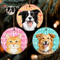 Custom Photo Ceramic Ornament - Personalized Birthday Gifts For Dog Cat Lovers, Dog Dad And Mom, Cat Owners - Merry Christmas From My Heart