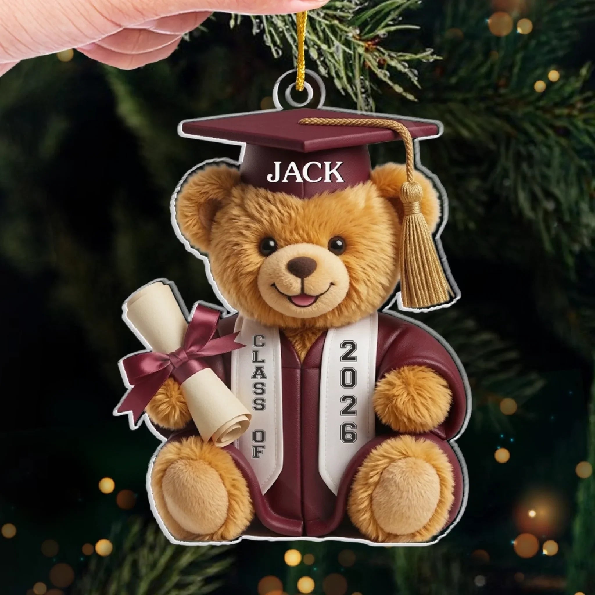 Custom Acrylic Ornament - Personalized Graduation Gifts For Him, Her - So Proud Of You