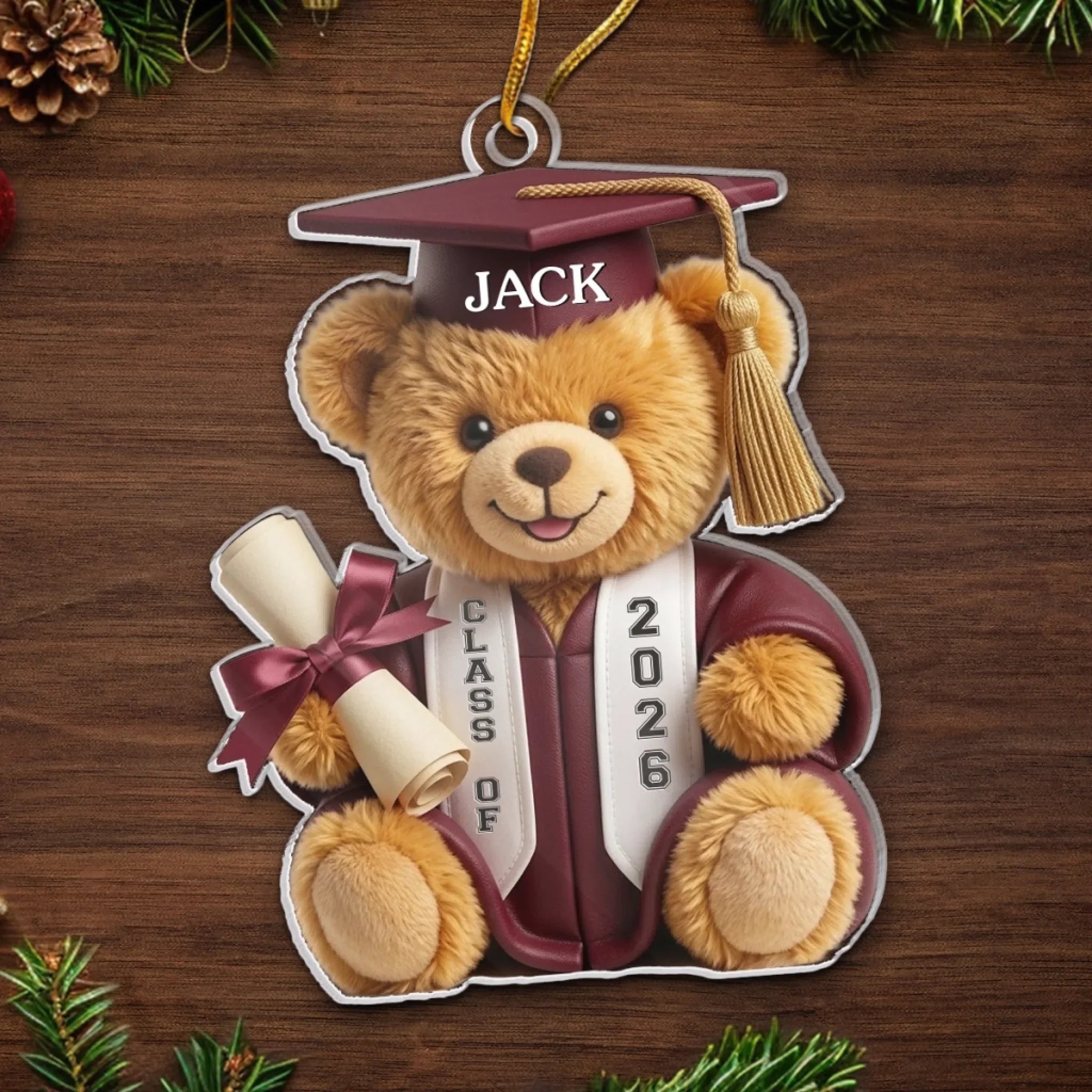 Custom Acrylic Ornament - Personalized Graduation Gifts For Him, Her - So Proud Of You