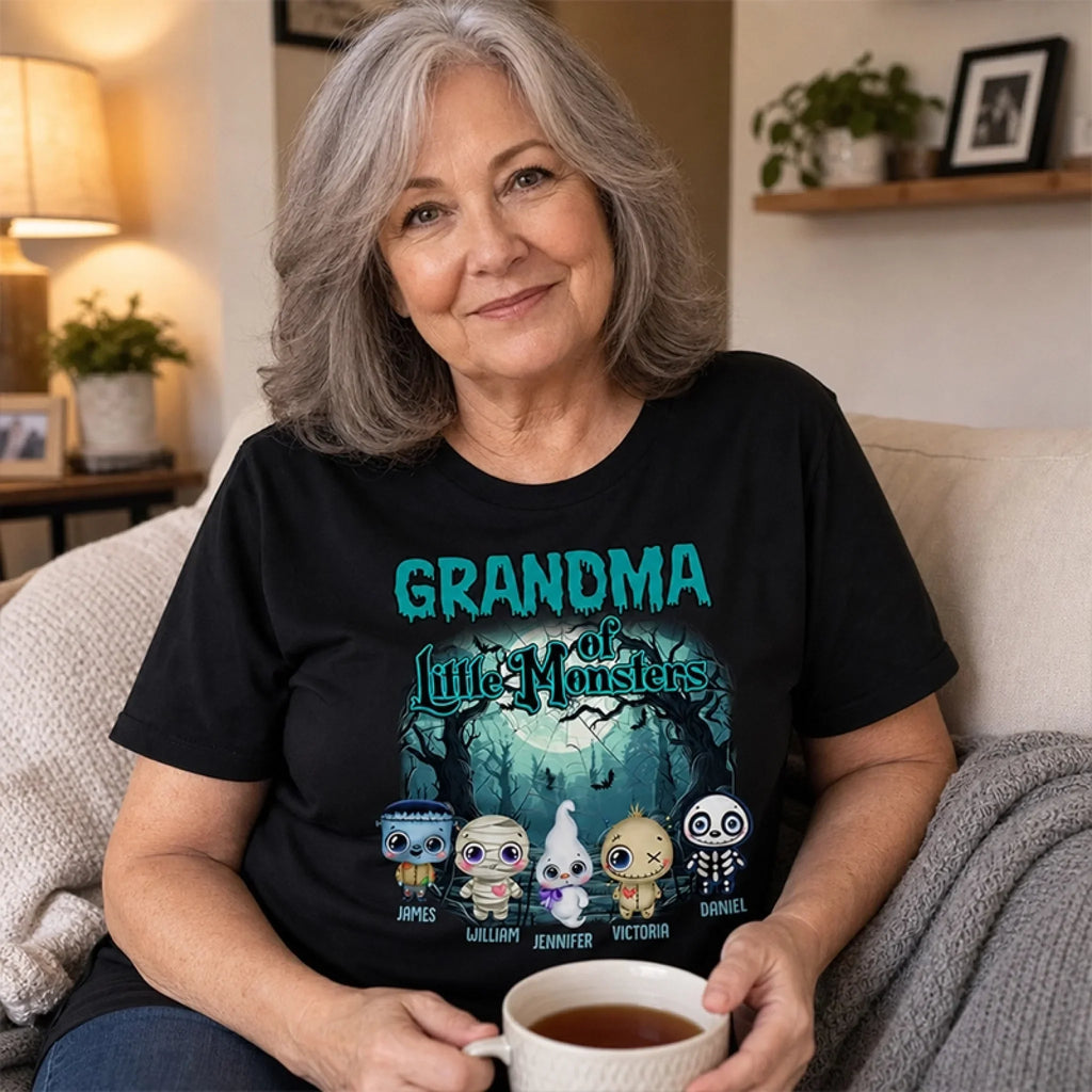 Custom T-shirt, Hoodie - Personalized Halloween Birthday Gifts For Mom, Grandma - Little Monsters, Big Love
