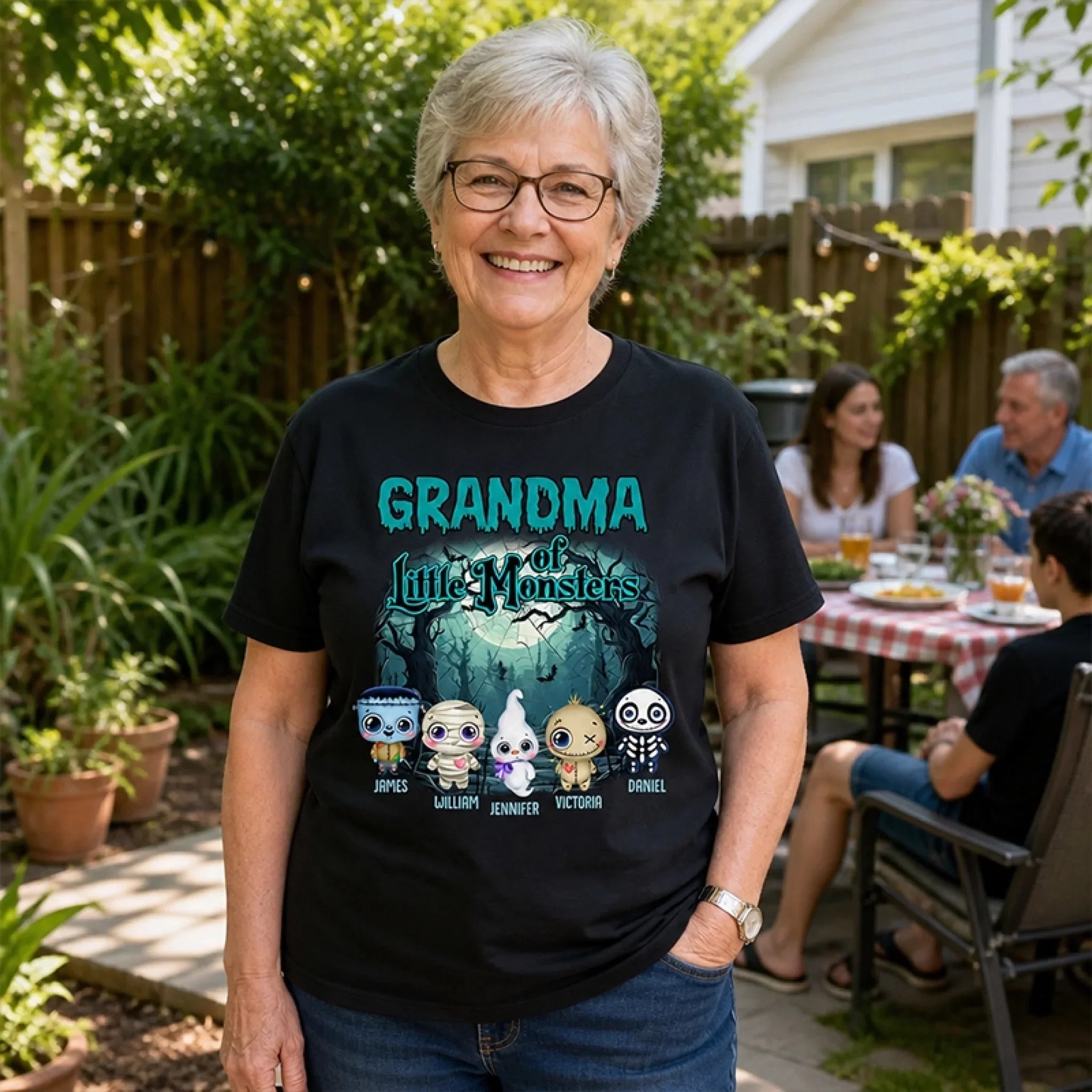 Custom T-shirt, Hoodie - Personalized Halloween Birthday Gifts For Mom, Grandma - Little Monsters, Big Love