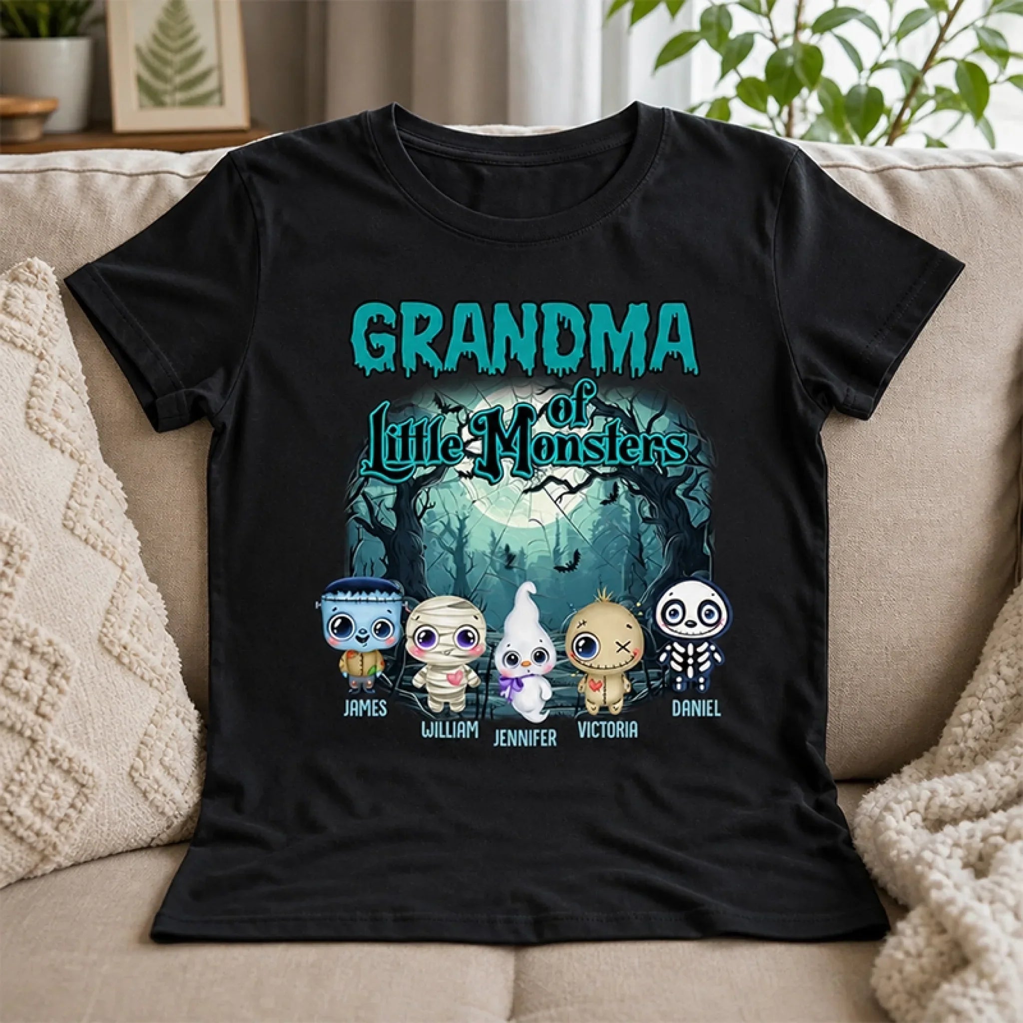 Custom T-shirt, Hoodie - Personalized Halloween Birthday Gifts For Mom, Grandma - Little Monsters, Big Love